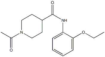 1-acetyl-N-(2-ethoxyphenyl)piperidine-4-carboxamide Struktur