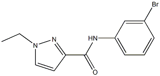 N-(3-bromophenyl)-1-ethylpyrazole-3-carboxamide Struktur