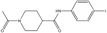 1-acetyl-N-(4-iodophenyl)piperidine-4-carboxamide Struktur