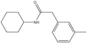 N-cyclohexyl-2-(3-methylphenyl)acetamide Struktur