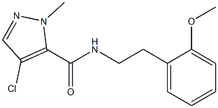 4-chloro-N-[2-(2-methoxyphenyl)ethyl]-2-methylpyrazole-3-carboxamide Struktur