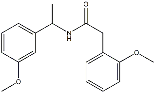 2-(2-methoxyphenyl)-N-[1-(3-methoxyphenyl)ethyl]acetamide Struktur