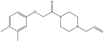 2-(3,4-dimethylphenoxy)-1-(4-prop-2-enylpiperazin-1-yl)ethanone Struktur