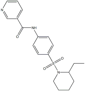 N-[4-(2-ethylpiperidin-1-yl)sulfonylphenyl]pyridine-3-carboxamide Struktur