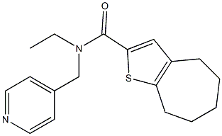 N-ethyl-N-(pyridin-4-ylmethyl)-5,6,7,8-tetrahydro-4H-cyclohepta[b]thiophene-2-carboxamide Struktur