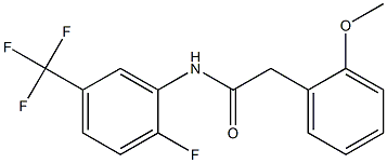 N-[2-fluoro-5-(trifluoromethyl)phenyl]-2-(2-methoxyphenyl)acetamide Struktur