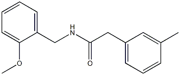 N-[(2-methoxyphenyl)methyl]-2-(3-methylphenyl)acetamide Struktur