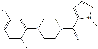 [4-(5-chloro-2-methylphenyl)piperazin-1-yl]-(2-methylpyrazol-3-yl)methanone Struktur