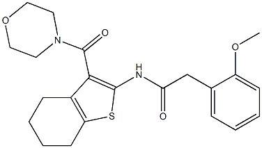 2-(2-methoxyphenyl)-N-[3-(morpholine-4-carbonyl)-4,5,6,7-tetrahydro-1-benzothiophen-2-yl]acetamide Struktur