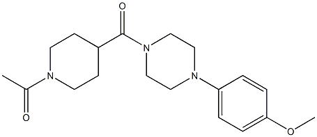 1-[4-[4-(4-methoxyphenyl)piperazine-1-carbonyl]piperidin-1-yl]ethanone Struktur