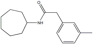 N-cycloheptyl-2-(3-methylphenyl)acetamide Struktur