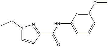 1-ethyl-N-(3-methoxyphenyl)pyrazole-3-carboxamide Struktur