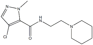 4-chloro-2-methyl-N-(2-piperidin-1-ylethyl)pyrazole-3-carboxamide Struktur