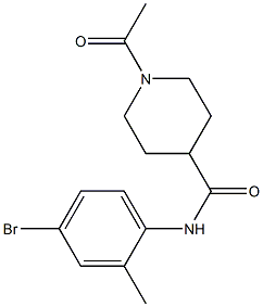 1-acetyl-N-(4-bromo-2-methylphenyl)piperidine-4-carboxamide Struktur