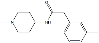 2-(3-methylphenyl)-N-(1-methylpiperidin-4-yl)acetamide Struktur