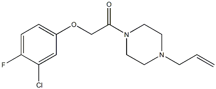 2-(3-chloro-4-fluorophenoxy)-1-(4-prop-2-enylpiperazin-1-yl)ethanone Struktur