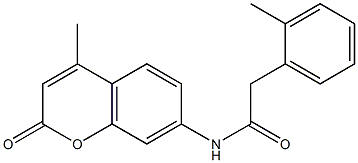 N-(4-methyl-2-oxochromen-7-yl)-2-(2-methylphenyl)acetamide Struktur