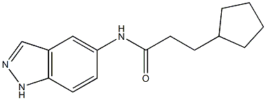 3-cyclopentyl-N-(1H-indazol-5-yl)propanamide Struktur