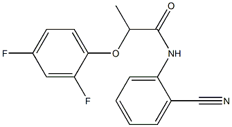 N-(2-cyanophenyl)-2-(2,4-difluorophenoxy)propanamide Struktur