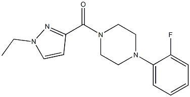 (1-ethylpyrazol-3-yl)-[4-(2-fluorophenyl)piperazin-1-yl]methanone Struktur