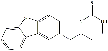 1-(1-dibenzofuran-2-ylpropan-2-yl)-3-methylthiourea Struktur