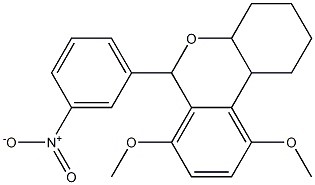 7,10-dimethoxy-6-(3-nitrophenyl)-2,3,4,4a,6,10b-hexahydro-1H-benzo[c]chromene Struktur