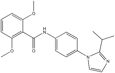 2,6-dimethoxy-N-[4-(2-propan-2-ylimidazol-1-yl)phenyl]benzamide Struktur