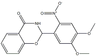 2-(4,5-dimethoxy-2-nitrophenyl)-2,3-dihydro-1,3-benzoxazin-4-one Struktur