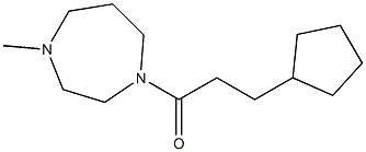 3-cyclopentyl-1-(4-methyl-1,4-diazepan-1-yl)propan-1-one Struktur