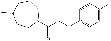 1-(4-methyl-1,4-diazepan-1-yl)-2-(4-methylphenoxy)ethanone Struktur