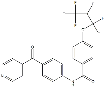 4-(1,1,2,3,3,3-hexafluoropropoxy)-N-[4-(pyridine-4-carbonyl)phenyl]benzamide Struktur