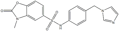 N-[4-(imidazol-1-ylmethyl)phenyl]-3-methyl-2-oxo-1,3-benzoxazole-5-sulfonamide Struktur