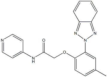 2-[2-(benzotriazol-2-yl)-4-methylphenoxy]-N-pyridin-4-ylacetamide Struktur