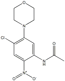 N-(4-chloro-5-morpholin-4-yl-2-nitrophenyl)acetamide Struktur