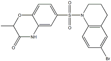 6-[(6-bromo-3,4-dihydro-2H-quinolin-1-yl)sulfonyl]-2-methyl-4H-1,4-benzoxazin-3-one Struktur