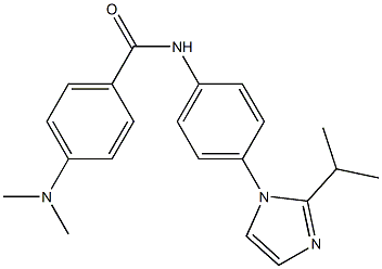 4-(dimethylamino)-N-[4-(2-propan-2-ylimidazol-1-yl)phenyl]benzamide Struktur