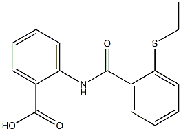 2-[(2-ethylsulfanylbenzoyl)amino]benzoic acid Struktur