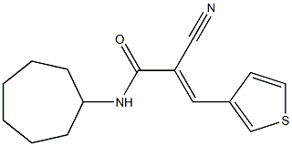 (E)-2-cyano-N-cycloheptyl-3-thiophen-3-ylprop-2-enamide Struktur