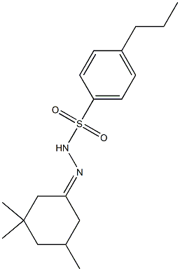 4-propyl-N-[(Z)-(3,3,5-trimethylcyclohexylidene)amino]benzenesulfonamide Struktur