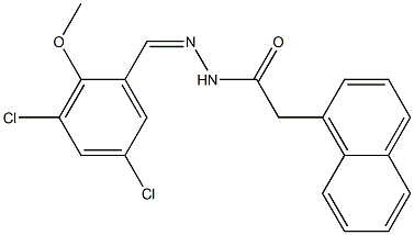 N-[(Z)-(3,5-dichloro-2-methoxyphenyl)methylideneamino]-2-naphthalen-1-ylacetamide Struktur