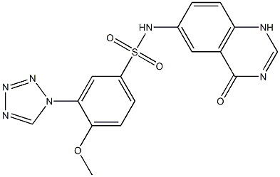 4-methoxy-N-(4-oxo-1H-quinazolin-6-yl)-3-(tetrazol-1-yl)benzenesulfonamide Struktur