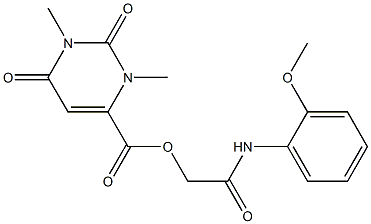 [2-(2-methoxyanilino)-2-oxoethyl] 1,3-dimethyl-2,6-dioxopyrimidine-4-carboxylate Struktur