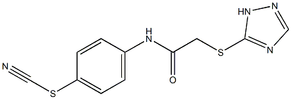 [4-[[2-(1H-1,2,4-triazol-5-ylsulfanyl)acetyl]amino]phenyl] thiocyanate Struktur