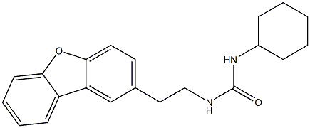 1-cyclohexyl-3-(2-dibenzofuran-2-ylethyl)urea Struktur