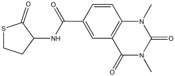 1,3-dimethyl-2,4-dioxo-N-(2-oxothiolan-3-yl)quinazoline-6-carboxamide Struktur