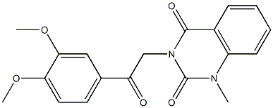 3-[2-(3,4-dimethoxyphenyl)-2-oxoethyl]-1-methylquinazoline-2,4-dione Struktur