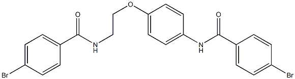 4-bromo-N-[2-[4-[(4-bromobenzoyl)amino]phenoxy]ethyl]benzamide Struktur