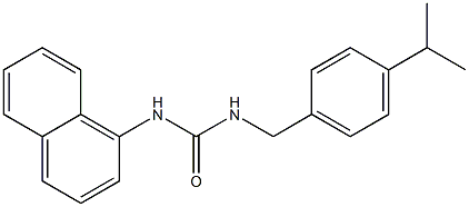 1-naphthalen-1-yl-3-[(4-propan-2-ylphenyl)methyl]urea Struktur