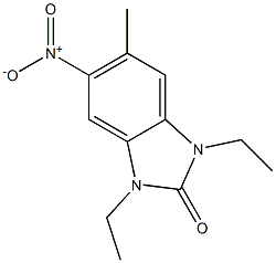 1,3-diethyl-5-methyl-6-nitrobenzimidazol-2-one Struktur