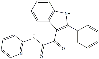 2-oxo-2-(2-phenyl-1H-indol-3-yl)-N-pyridin-2-ylacetamide Struktur